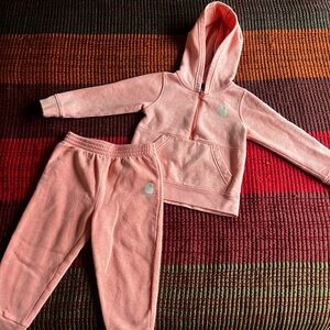 Carhartt Half Zip Hoodie and Sweatpants Toddler Girls